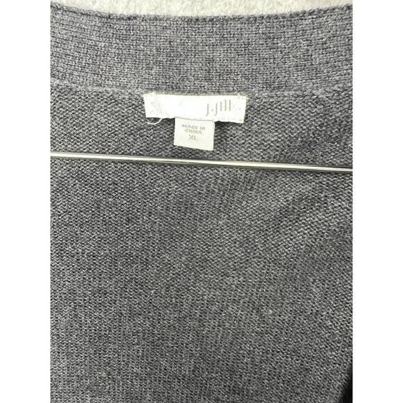 J.Jill V-Neck Button Front Cardigan Sweater XL Wool Cashmere Blend Grandma Core - Picture 3 of 9